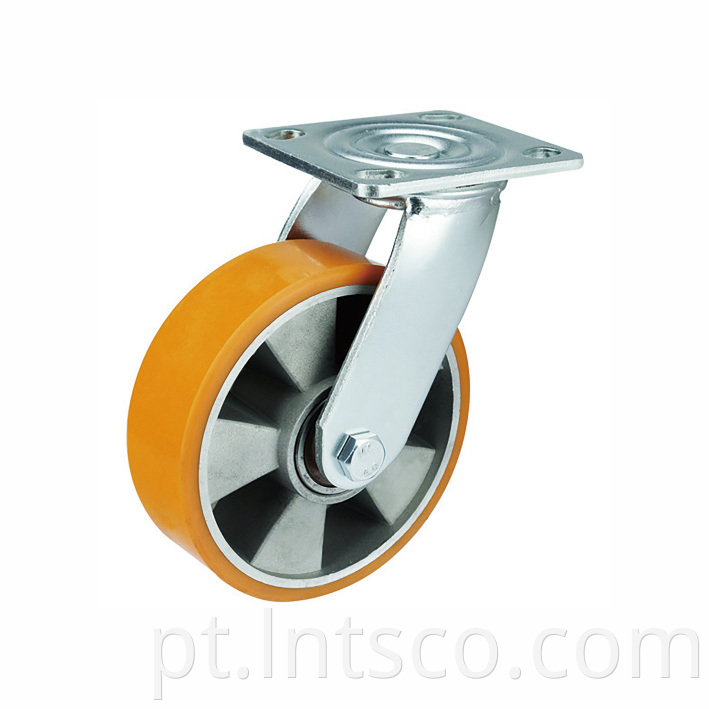 Heavy Duty PU on Aluminum Swivel Casters